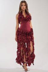 BEST DRESSED FLOCKED MAXI DRESS