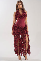 BEST DRESSED FLOCKED MAXI DRESS