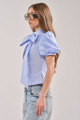 BOW DOWN SHORT SLEEVE BUTTON DOWN
