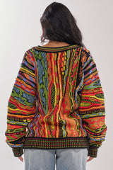 COSMIC WEAVE V-NECK SWEATER