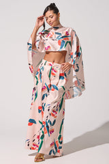 CANDY RAIN SATIN WIDE LEG PANT