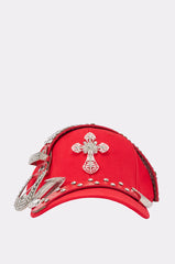 BUCKLE UP EMBELLISHED BASEBALL HAT