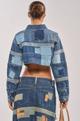 ACT UP PATCHWORK DENIM JACKET