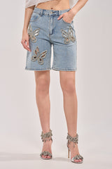 BUTTERFLY QUEEN DENIM SHORT