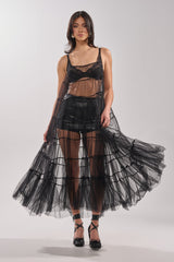 PERFECT FOR LAYERING TULLE MAXI DRESS