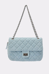 BLUE JEAN BABY DENIM QUILTED PURSE