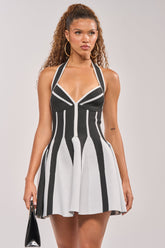 PLEASED TO MEET YOU BANDAGE HALTER DRESS