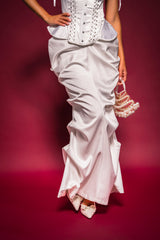 FEELING THE VIBES SATIN MAXI SKIRT