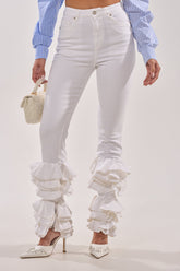 NOT ENOUGH RUFFLES DENIM