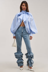 NOT ENOUGH RUFFLE DENIM