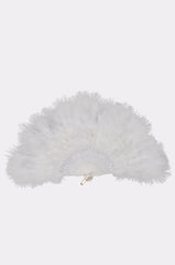 ANGELIC WHITE FEATHER FAN