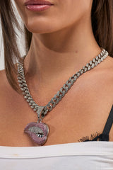 BITE ME STATEMENT PENDANT AND CHAIN