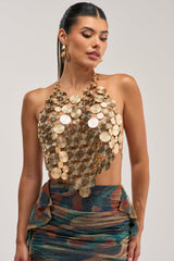 GOING IN CIRCLES METAL CHAIN TOP