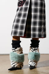 AZALEA WANG HIRO MULTI FUR BOOTIE