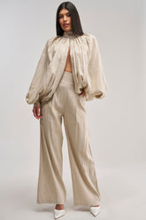 MASTERPIECE WIDE LEG PALAZZO PANT IN LINEN
