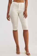 DENIM MUSE CAPRI IN WHITE