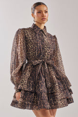 CHICEST OF CHIC LEOPARD PRINT MINI DRESS