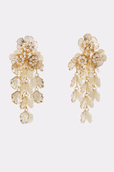 FLORAL PEARL STATEMENT EARRINGS