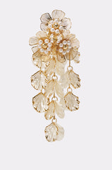 FLORAL PEARL STATEMENT EARRINGS