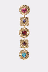 MULTI-STONE CHANNEL EARRINGS