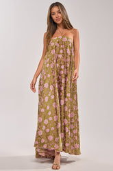 MIDNIGHT GARDEN FLORAL MAXI DRESS