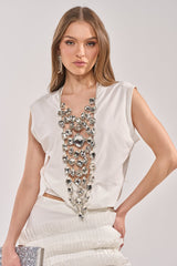 LAYLA RHINESTONE TEE