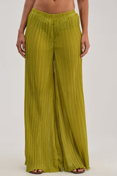 CRUSHIN ON YOU PALAZZO PANT IN CHARTREUSE