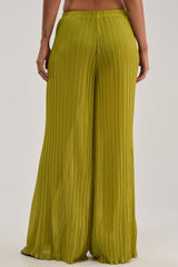 CRUSHIN ON YOU PALAZZO PANT IN CHARTREUSE