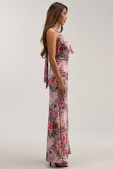 NO APOLOGIES ABSTRACT MAXI DRESS IN CHEETAH MULTI