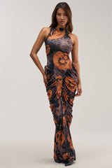 SAY YOU NEED ME FLORAL MAXI DRESS IN BLACK COMBO