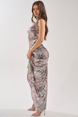 STANDING MY GROUND MOCK NECK MAXI DRESS
