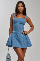 DON'T COPY ME DENIM MINI DRESS