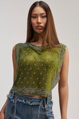 SUMMER LOVIN' RHINESTONE CHAIN TOP