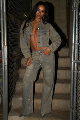DEMI EMBELLISHED RELAXED DENIM