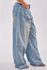 SHINE BRIGHT RHINESTONE DENIM