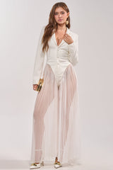 ICON BEHAVIOR PLEATED BLAZER JUMPSUIT
