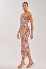 SHOW ME LOVE EMBELLISHED MIDI DRESS