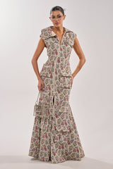 FLOWER POWER TAPESTRY MAXI DRESS