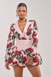 PAINTING THE ROSES RED BUBBLE MINI DRESS WITH CORSET