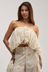 SUMMER TIME BLISS EYELET TUBE TOP