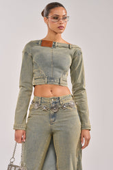 BIG STEPPER DENIM BLOUSE