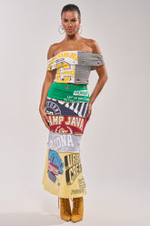 FULL RIDE PATCHWORK MAXI SKIRT