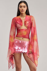 CELESTE CUTOUT DRAPE TOP
