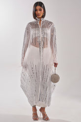 SPARKLE AND SHINE BLOUSE IN WHITE