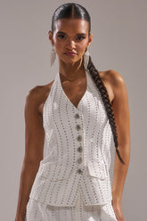 NEW YEARS QUEEN VEST IN WHITE