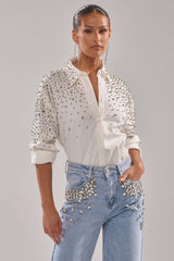 DIAMONDS FOREVER BUTTON DOWN