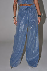 SHAKE IT GIRL SEQUIN WIDE LEG JOGGER
