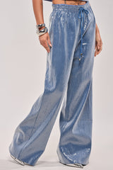 SHAKE IT GIRL SEQUIN WIDE LEG JOGGER