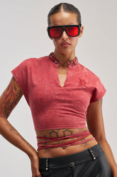 CHERRY ON TOP CROPPED TEE