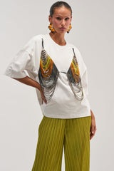 BEACH VIBES BEADED TEE